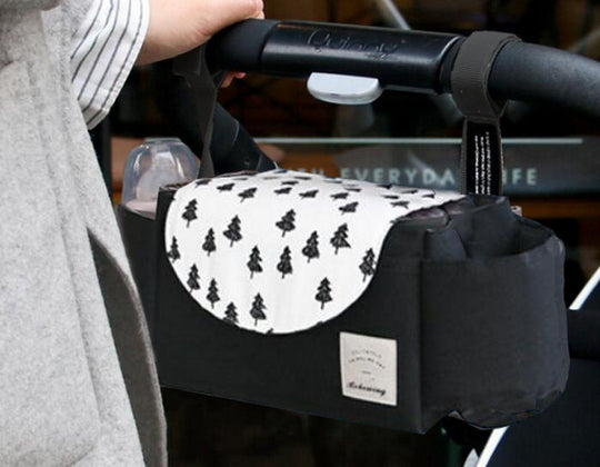 Universal Stroller Nappy Bag Organizer with Cup Holder