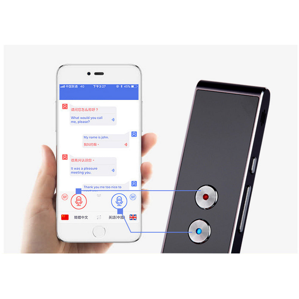Handheld Pocket Smart Two-Way Language Voice Translator