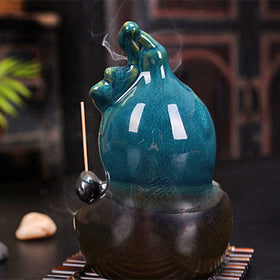Ceramic Waterfall Backflow Incense Burner - Gourd