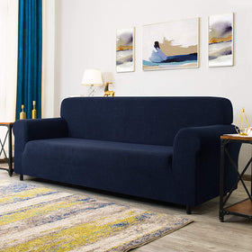 High Stretch Sofa Cover - Blue