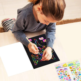 3pk Rainbow Scratch Art Activity Book