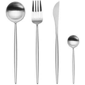 4pc Single Color Stainless Steel Utensils Set