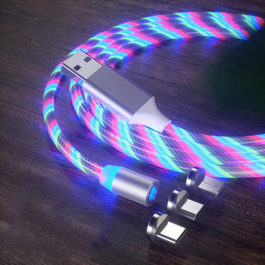 3in1 Magnetic Charging Cable with RGB LED