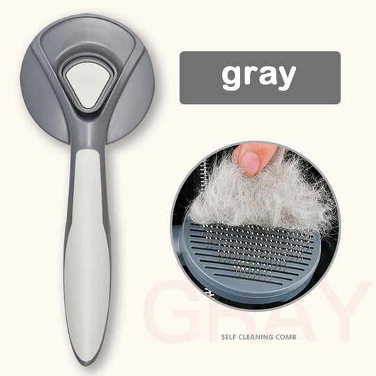 Pet Grooming Comb Shedding Hair Remove Brush - Gray