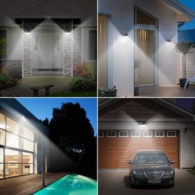 208 LED 3 Mode Motion Solar Outdoor Wall Light
