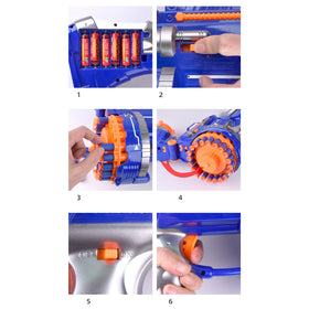 Electric Automatic Foam Bullet Toy Gun Soft Blaster - Machine Gun