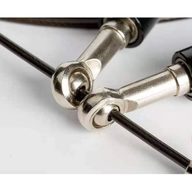 Adjustable Steel Cable Jump Fitness Rope - Black