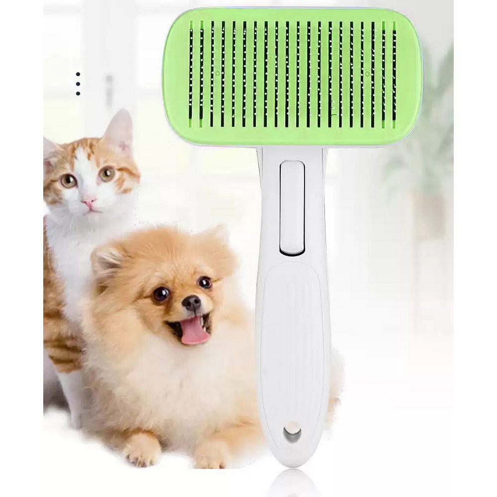 Pet Grooming Comb Shedding Thick Needle Brush - Green