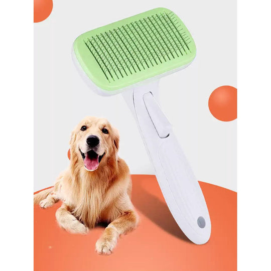 Pet Grooming Comb Shedding Thick Needle Brush - Green