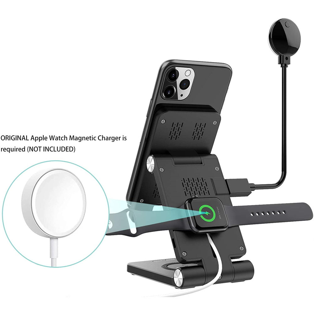 4in1 Wireless Charging Station with LED Desk Lamp