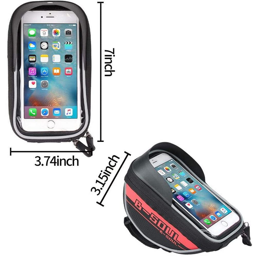 Bike Handlebar Phone Holder Front Frame Bag