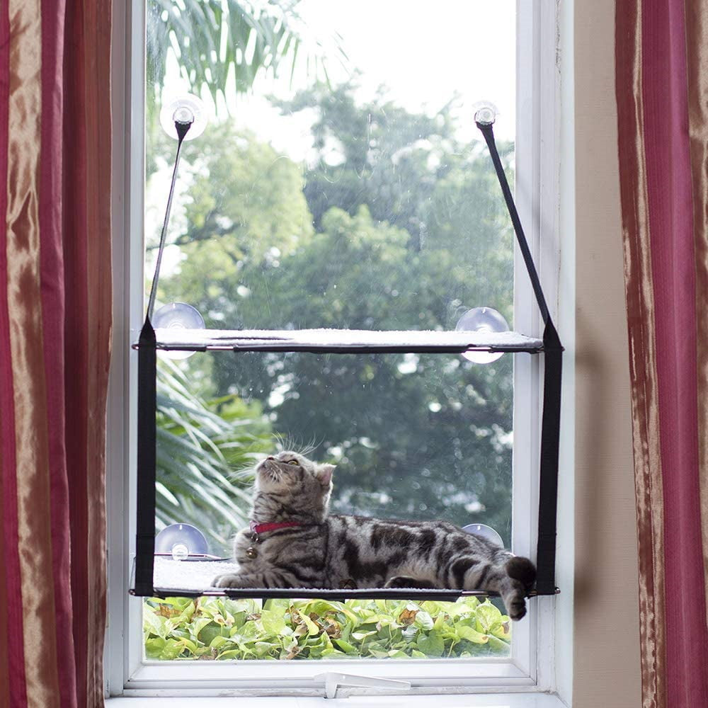 Double Layer Suction Cup Cat Window Perch Hammock