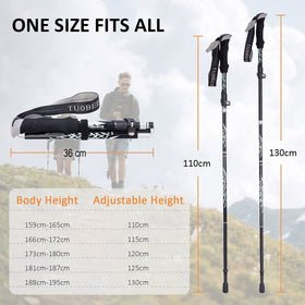 Aluminum Alloy Foldable Ultralight Hiking Pole