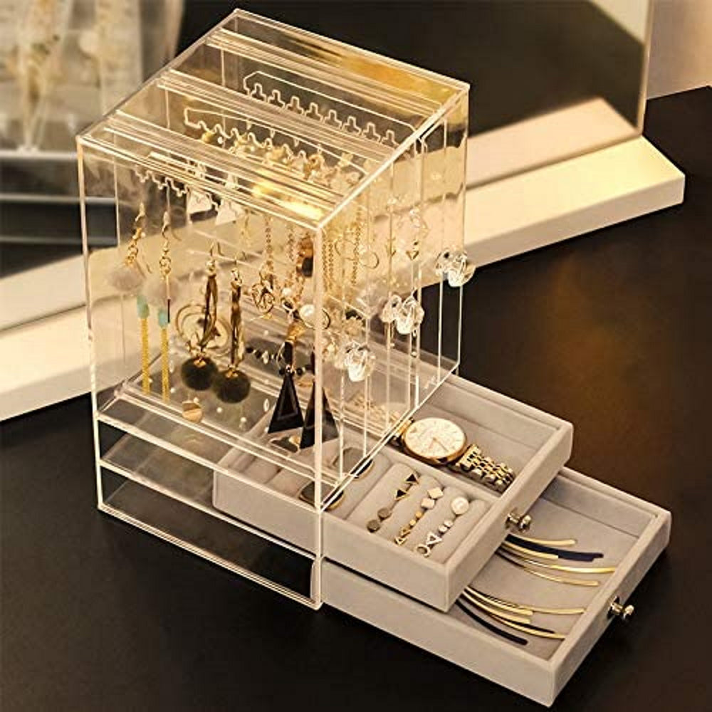 3 Slots Acrylic Earring Holder and Jewelry Organizer