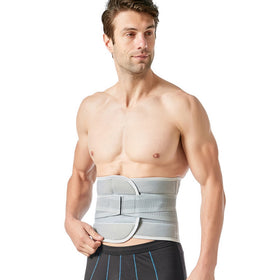 Adjustable Breathable Lumbar Back Brace - Gray