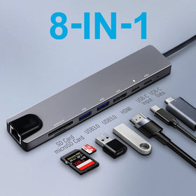 8in1 USB C Laptop Docking Station with 4K HDMI
