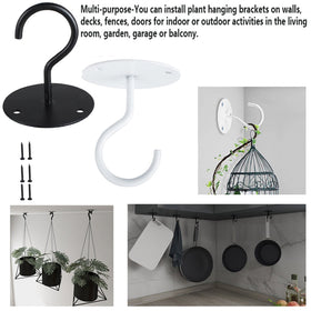 4pc Metal Ceiling/Wall Plants Lantern Hanging Hooks