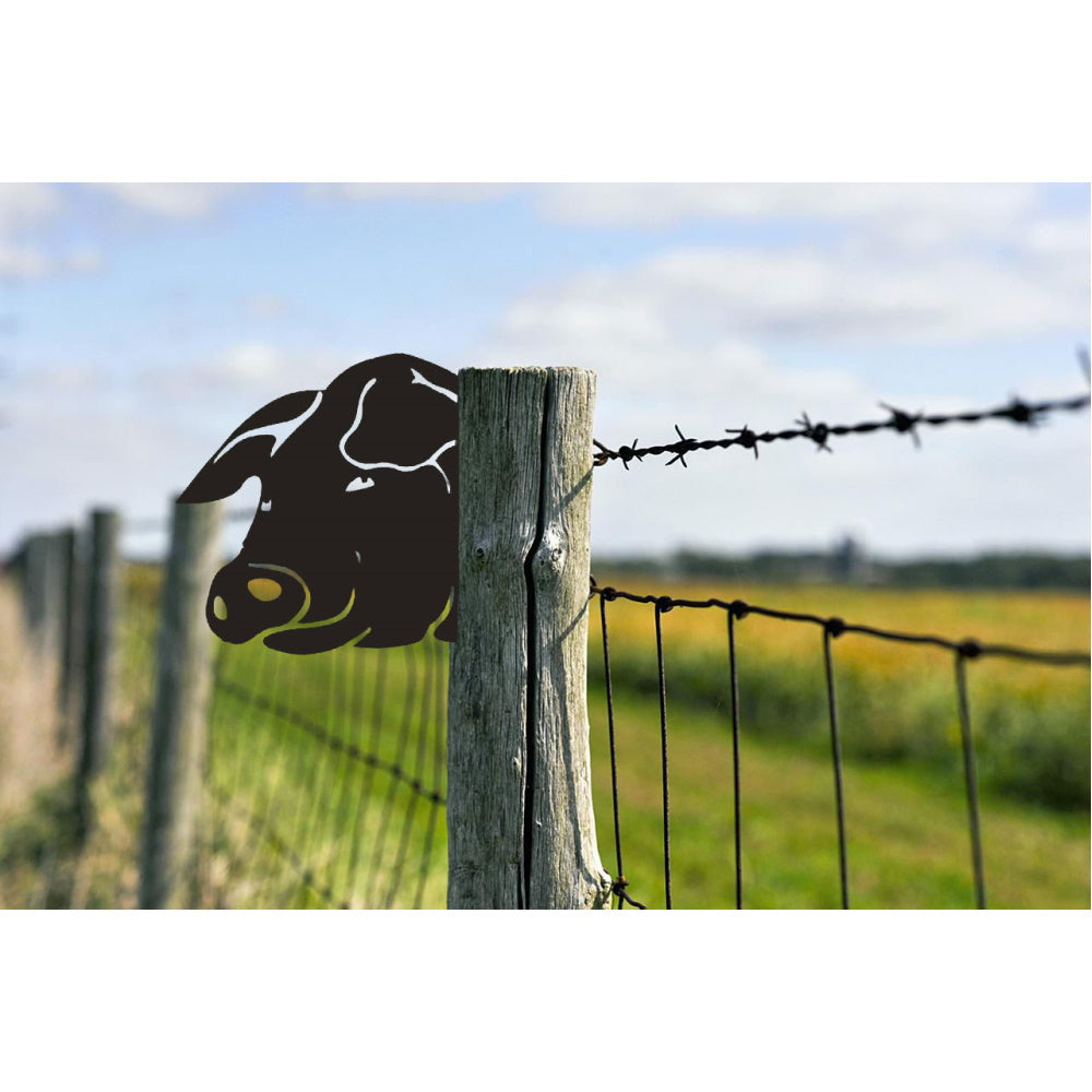 Funny Farm Metal Art Outdoor Decor - Pig