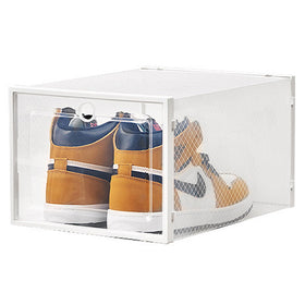 3pk Plastic Stackable Shoe Storage Box with Lids