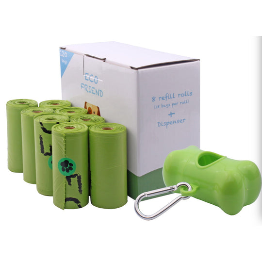 120 Biodegradable Poop Bags with Dispenser
