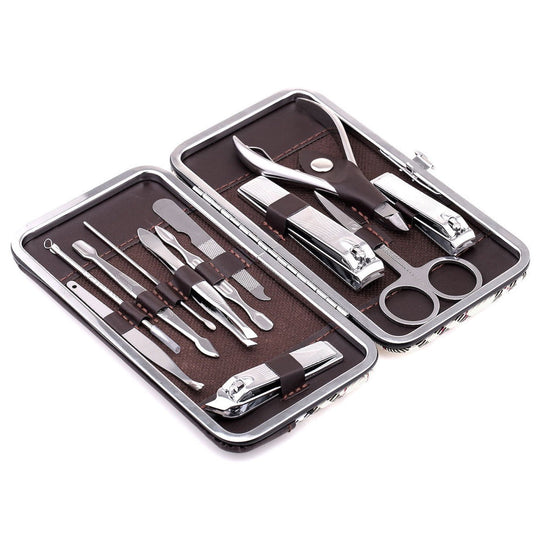 12pc Manicure Set Nail Clippers Cleaner