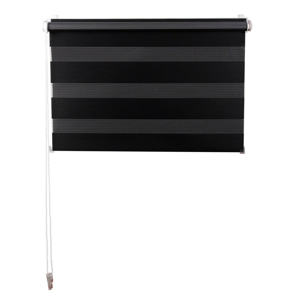 Zebra Roller Shades Blind Curtain 80x150 cm - Black