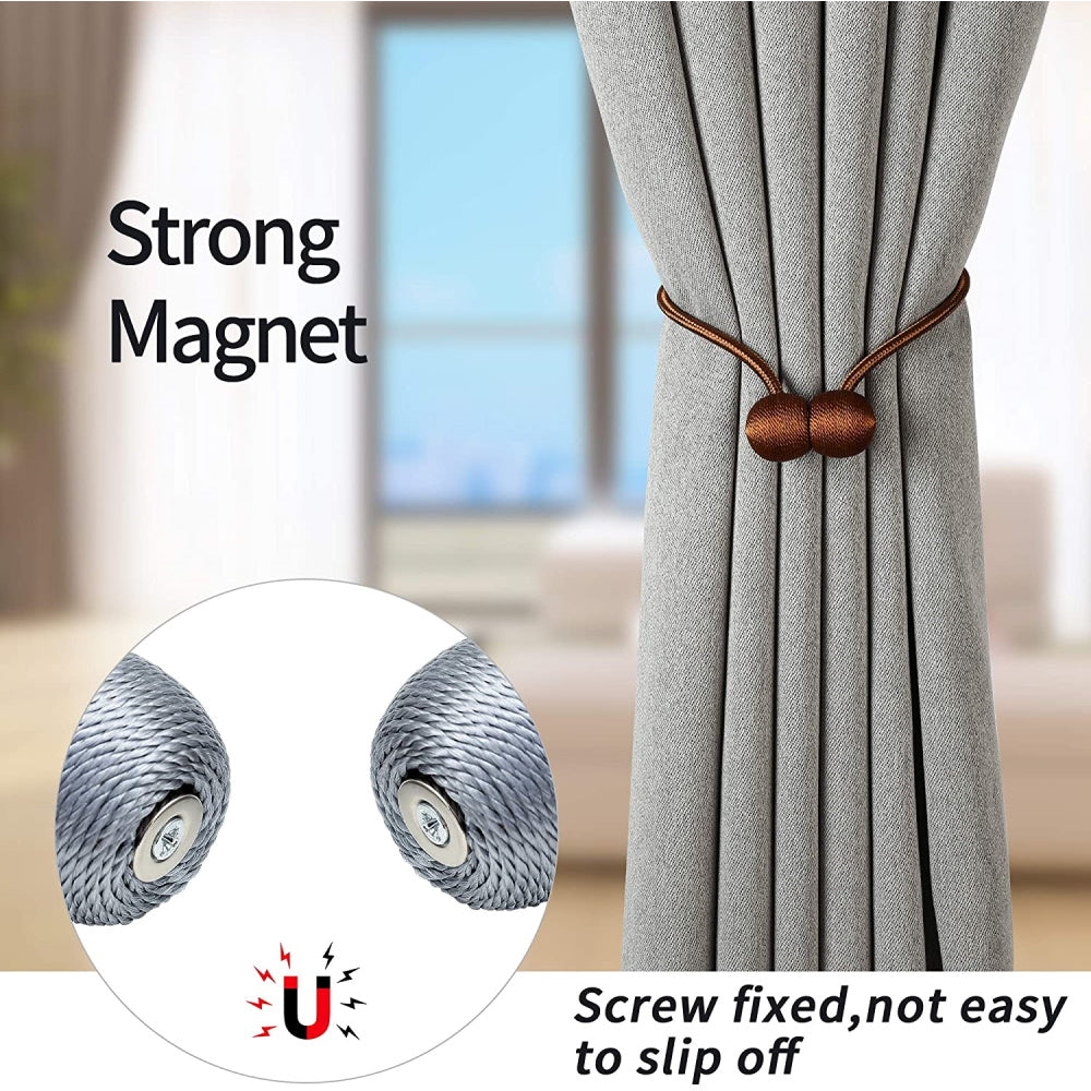 2-pair Window Curtain Tiebacks Magnetic Tie Band