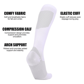 5pk Compression Thickened Bottom Long Socks