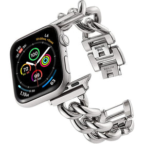 Stainless Steel Chain Bracelet Compatible with Apple Watch Band