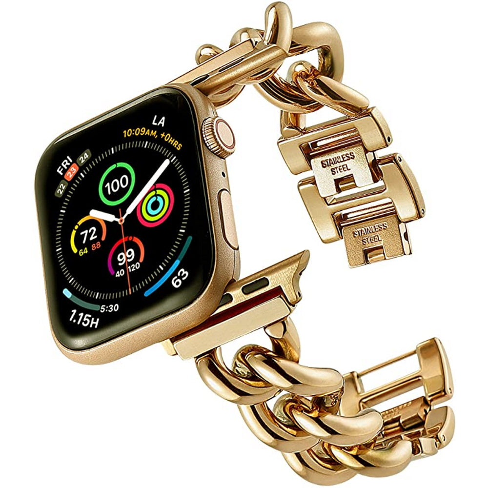Stainless Steel Chain Bracelet Compatible with Apple Watch Band