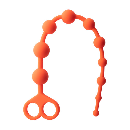 Share Satisfaction Silicone Anal Beads - Orange