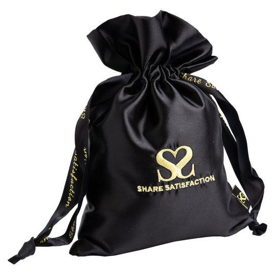 Share Satisfaction Small Luxury Satin Bag - Black