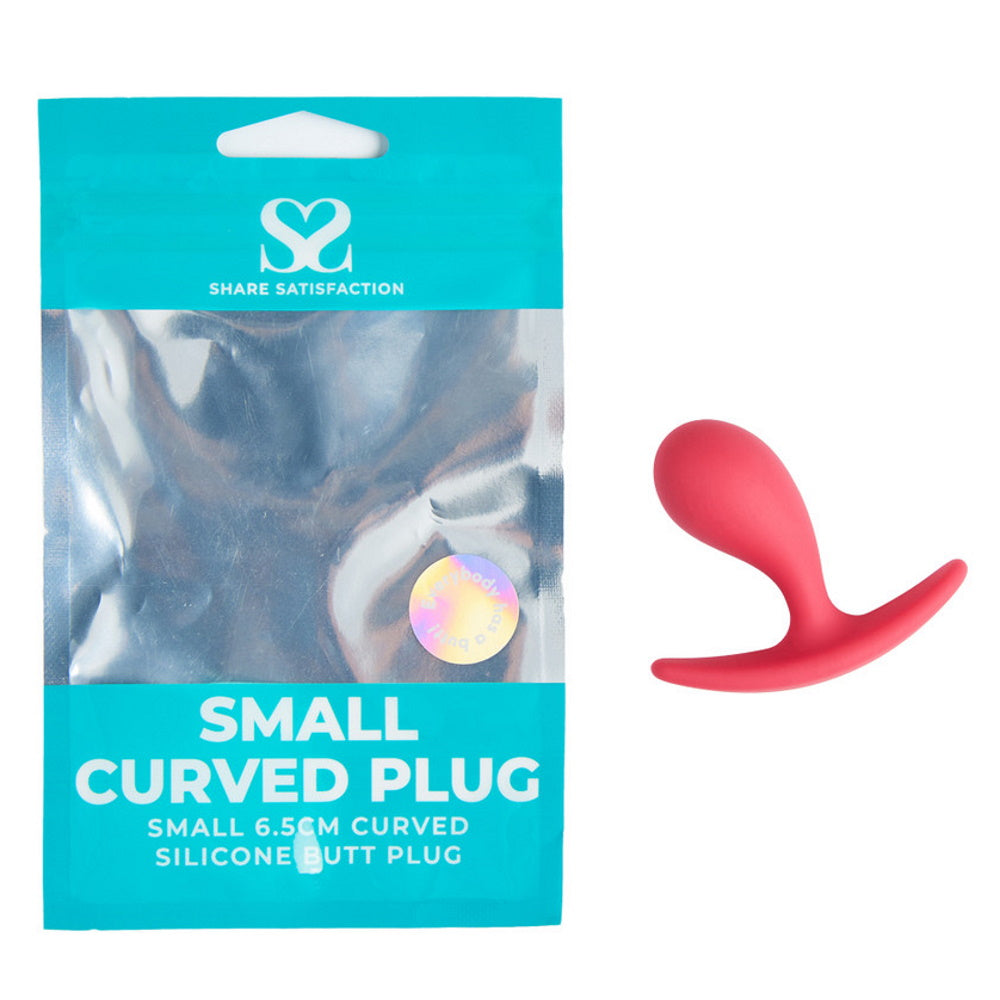 Share Satisfaction Small Curved Plug - Pink
