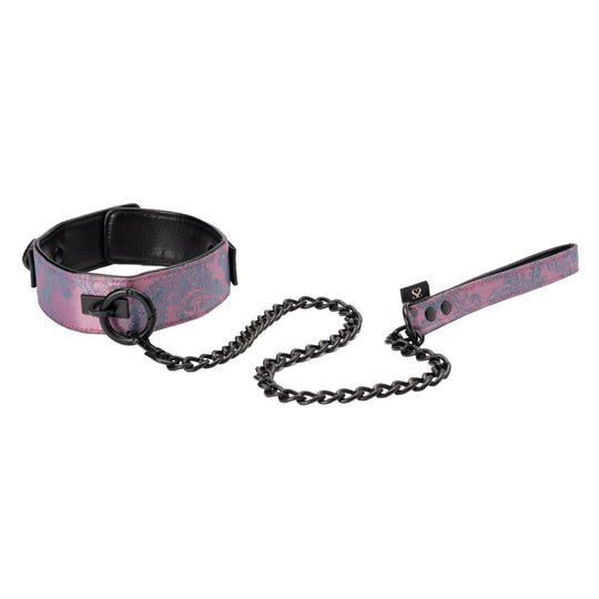 Bound by Share Satisfaction Collar with Leash - Dusky Pink