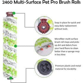 Multi-Surface Pet Pro Brush Rolls Replacement 2460 for Bissell