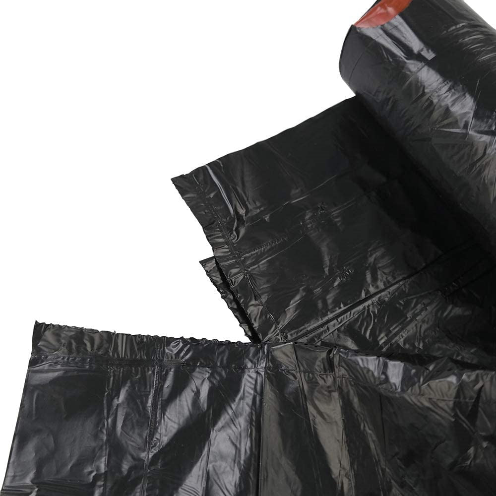120pc Drawstring Trash Bags - Black (50x60 cm)