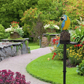 Outdoor Garden Parrot Bird Solar LED Decor Light - Blue