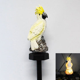 Outdoor Garden Parrot Bird Solar LED Decor Light - Yellow