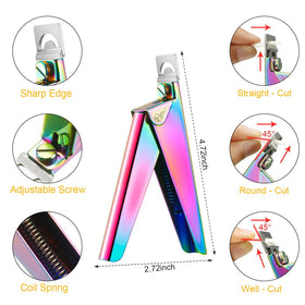 Nail Clippers 4in1 Set for Acrylic Nails - Chrome