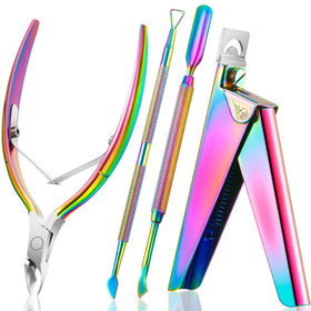 Nail Clippers 4in1 Set for Acrylic Nails - Chrome