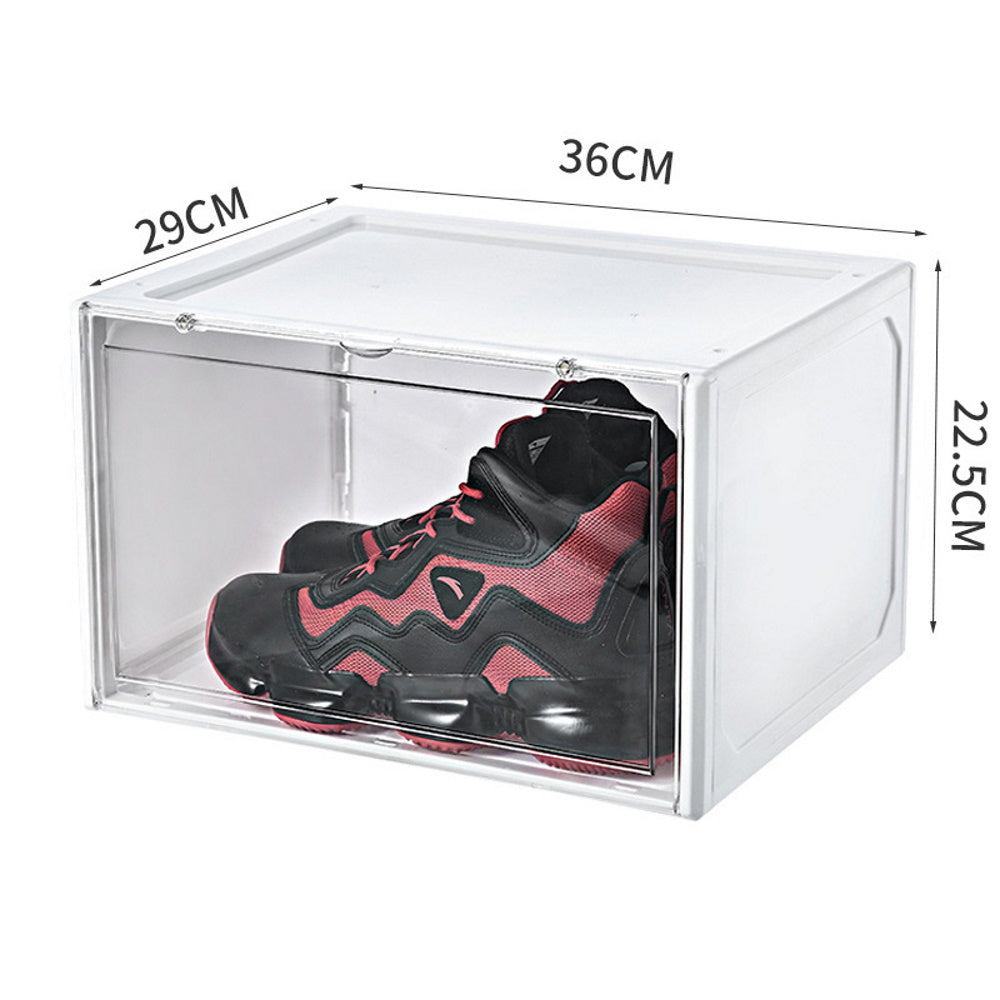 2pk Stackable Sneaker Shoe Box Organizer with Lids - Clear