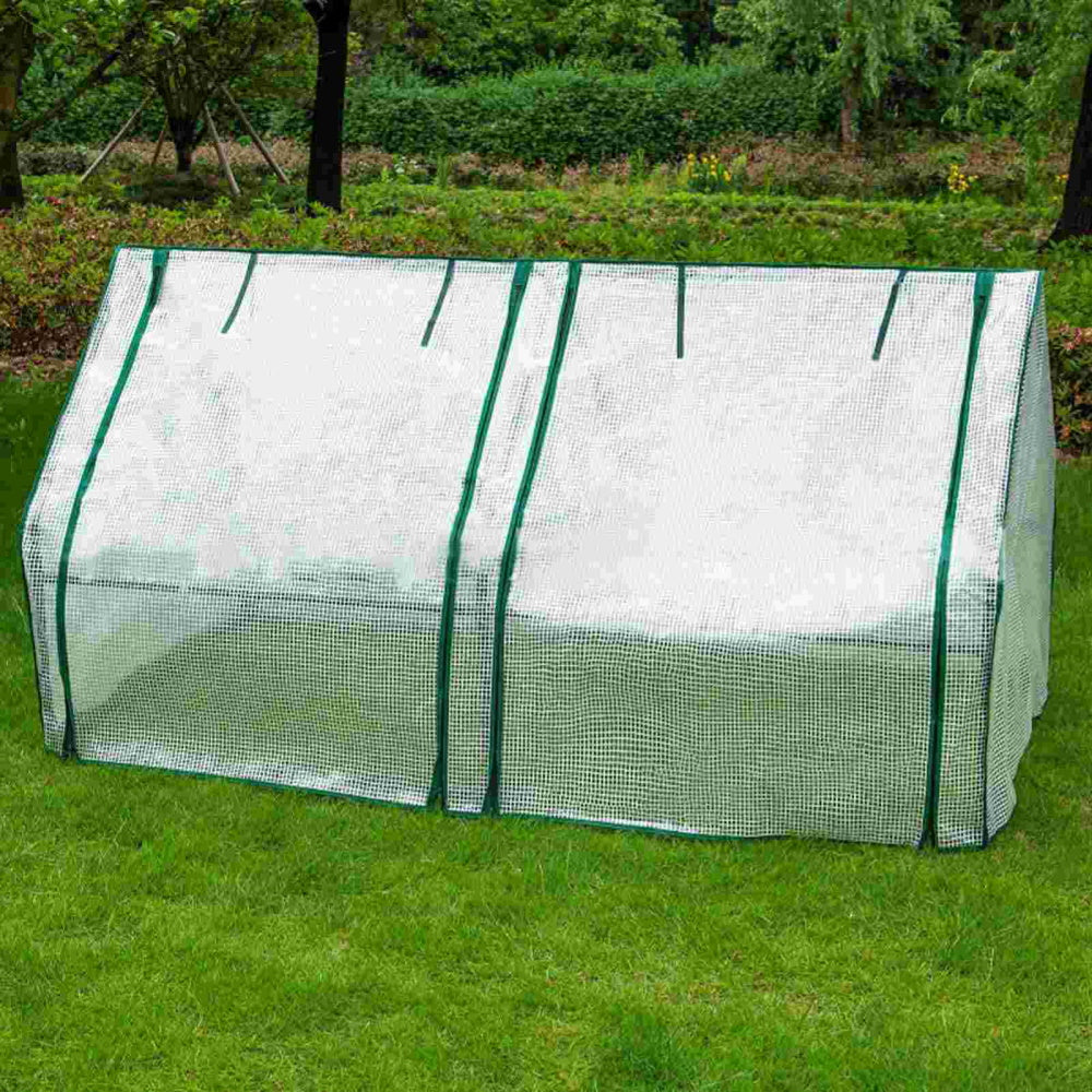 Mini Garden Plant Greenhouse with Roll Up Curtain Door 180cm