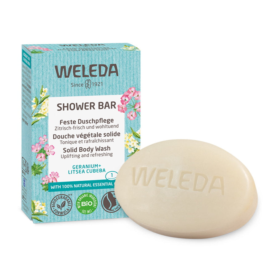 Weleda Shower Bar 75g - Geranium + Litsea Cubeba