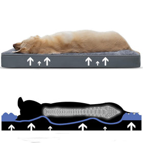 Egg-Crate Foam Dog Bed with Removable Washable Cover (Small)