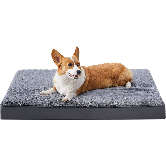Egg-Crate Foam Dog Bed with Removable Washable Cover (Medium)
