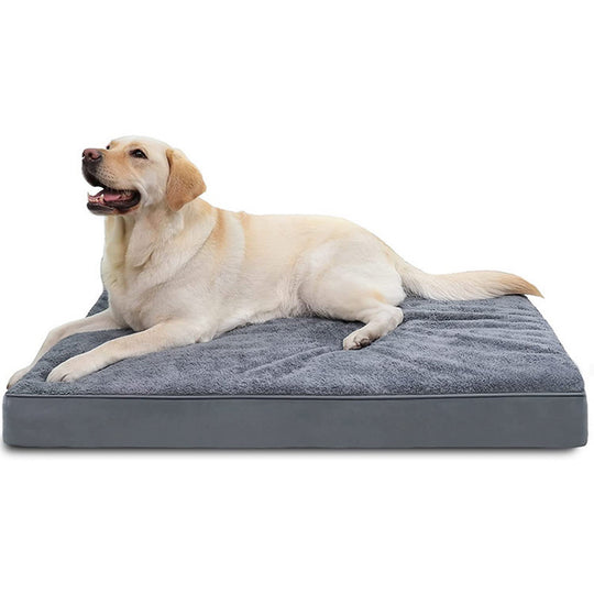 Egg-Crate Foam Dog Bed with Removable Washable Cover (Large)