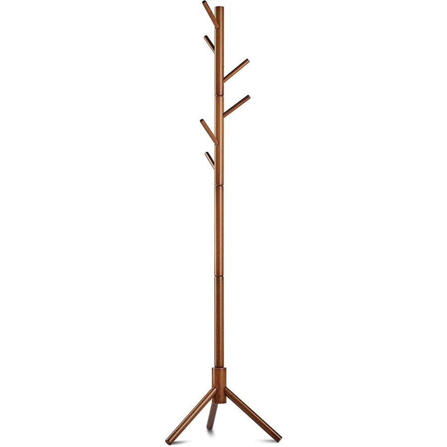 6 Hooks Wooden Tree Coat Rack/Hanger Stand - Natural