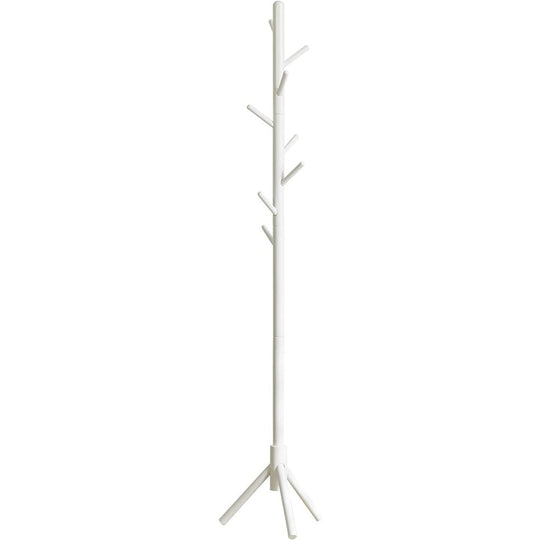 6 Hooks Wooden Tree Coat Rack/Hanger Stand - White