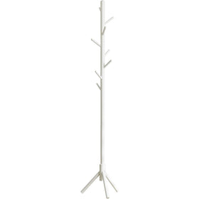 6 Hooks Wooden Tree Coat Rack/Hanger Stand - White