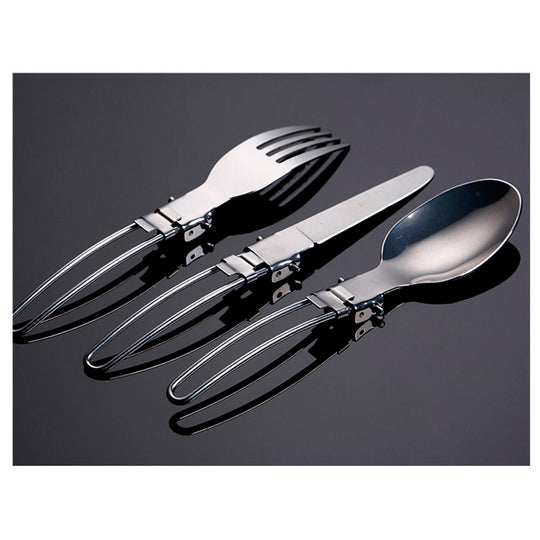 Foldable Camping/Picnic Spoon, Fork, Knife Set